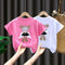 Children Cartoon Wings Short Sleeve T-shirt